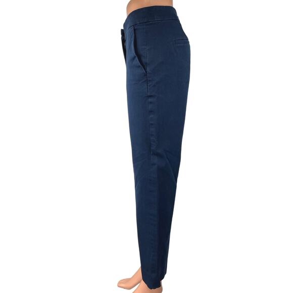 J.Crew Kate Women's Blue Straight Leg Mid Rise Crop Trousers Dress Pants Size 4 - Picture 2 of 5